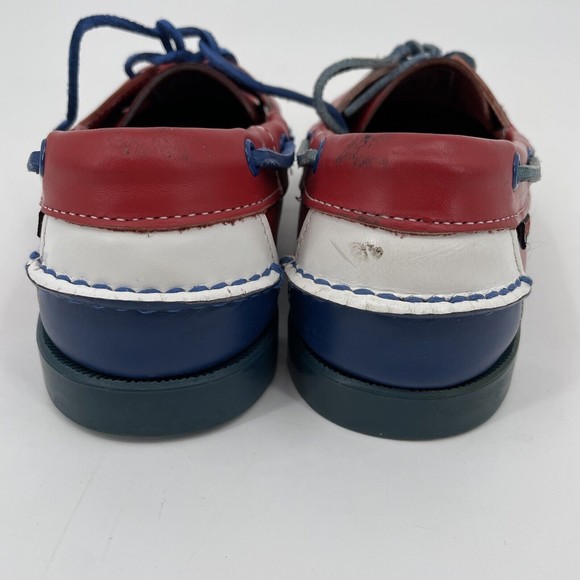 Sebago Docksides Spinnaker Colorblock Lace Up Boat Shoes Mens US Size 8.5 M Red - Picture 7 of 12